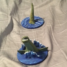 miniature sea dinosaur plesiosaurus toys & games dungeons monster tabletop 28mm dragons pathfinder miature 3d print model - Mito3D