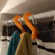 simple towel hanger shower curtain rod & garden bathroom easy hook bathroombathroom accessorieshangershowershower hangertoweltowel 3d print model - Mito3D