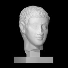 head male statue scan face man sculpture limestone 3d print model - Mito3D