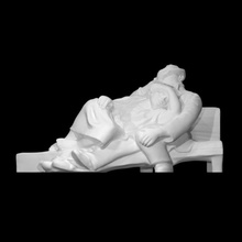 America scansione figura uomo scultura donna argilla dire bugie in viaggio dormire ceco 3d print model - Mito3D