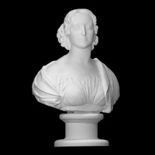 carolino amalie escanear busto cara cabeza retrato reina escultura mujer yeso Dinamarca Thorvaldsen 3d print model - Mito3D