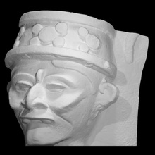architettonico caratteristica huehuetetl scansione architettura azteco Dio Messico ceramica mesoamericano 3d print model - Mito3D