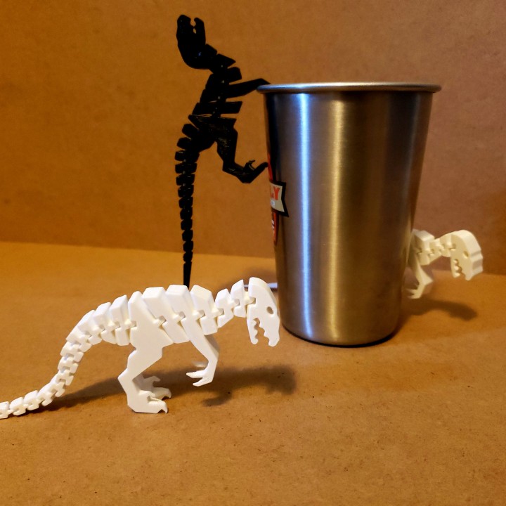 flexi rapace jouets Jeux dinosaure souple vélociraptor impression endroit 3D print model - Mito3D