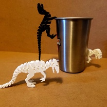flexi raptor toys & games dinosaur flexible velociraptor print place 3d print model - Mito3D