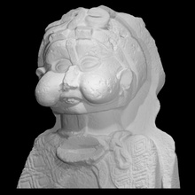 deforme kişi taramak klasik kireçtaşı erkek Maya oxkintok 3d print model - Mito3D