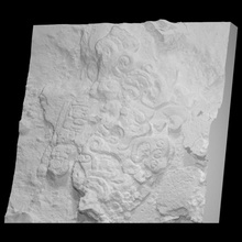 monumento 1 Muerta scansione maya incisioni rupestri roccia fondo Guatemala 3d print model - Mito3D