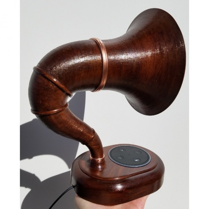 alexa gramophone jardin point musique amazone d'écho gramazon 3D print model - Mito3D