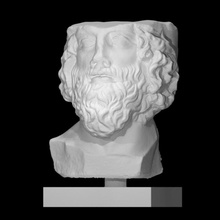 Yunan genel Stratejiler taramak baş adam Roma heykel sakal mermer 3d print model - Mito3D