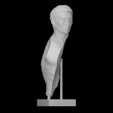 roman heroic guise scan broken figure head man sculpture marble torso guis 3d print model - Mito3D