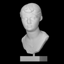 romano signora scansione viso testa ritratto scultura marmo Italia 3d print model - Mito3D