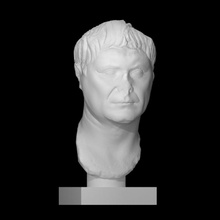 roman mature years scan face head man portrait sculpture statue marble 3d print model - Mito3D