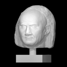 velato romano scansione viso testa uomo ritratto scultura statua marmo velo 3d print model - Mito3D