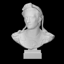 cuirass bust caligula scan face man portrait roman rome sculpture marble emperor 3d print model - Mito3D