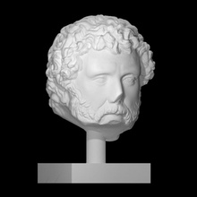 antoninus pius scan face head man portrait roman sculpture marble emperor antonius 3d print model - Mito3D