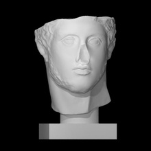 diomedes scan face head hero man portrait sculpture marble 3d print model - Mito3D