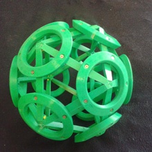 icosahedron dodecahedron ball 300mm & garden assemble gadget geometry 3d print model - Mito3D