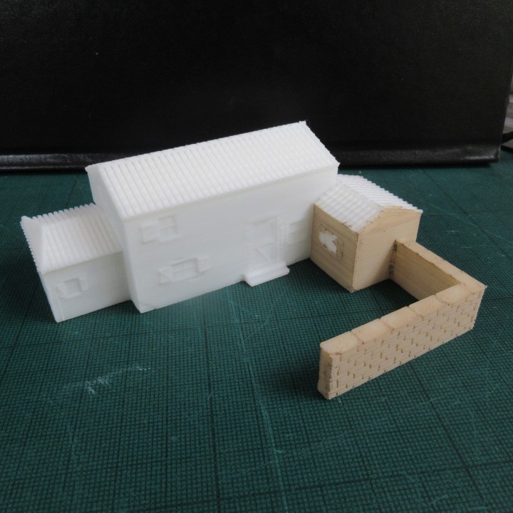 Mediterrâneo estilo casa tampo mesa jogos guerra cenário gam minbg 3D print model - Mito3D