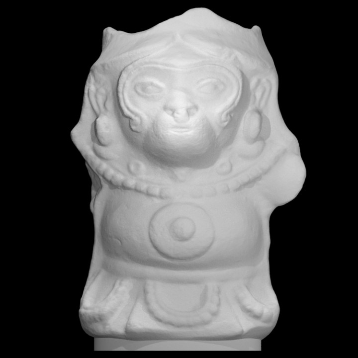 tumaco singe figurine analyse Colombie 3D print model - Mito3D