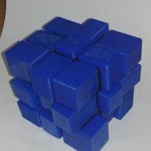 mirror cube toys & games mechanical play puzzle toy twist build blue mind rubiks rubik's rubix solve ribics rubils 3d print model - Mito3D