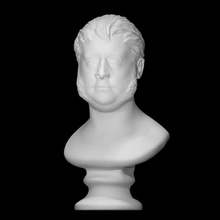 karl philipp von schwarzenberg scan bust face head man portrait sculpture plaster thorvaldsens 3d print model - Mito3D