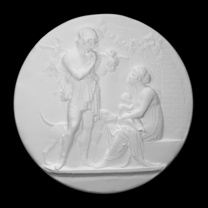 virilité l'automne analyse sculpture marbre soulagement saison Thorvaldsen 3D print model - Mito3D