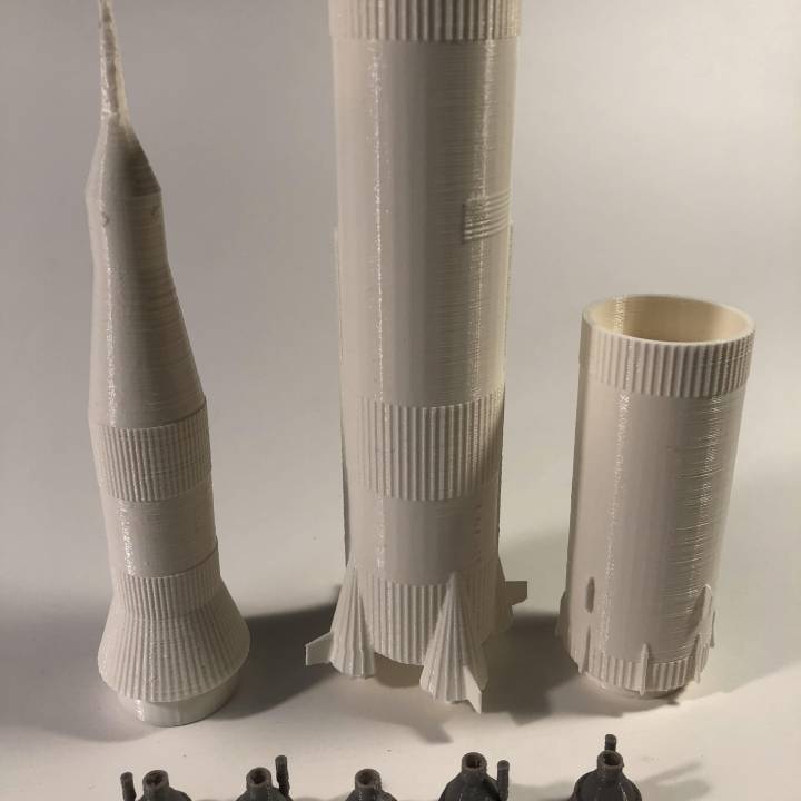 Saturn Rakete Modell Bildung 3D print model - Mito3D