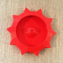 sole incenso titolare supporto giardino zen Stampato in 3D arredamento delukart porta incese Suninceinsaholder 3d print model - Mito3D