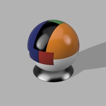 puzzle - sphere parts stand 3d print model - Mito3D
