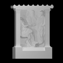 funerary naiskos scan ancient sculpture temple marble grave relief 3d print model - Mito3D