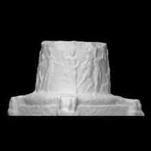 cilíndrico altar escanear antiguo Grecia mármol pan sátiro dionisos pedestal toup 3d print model - Mito3D