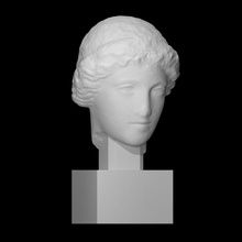 head aphrodite scan face goddess greece portrait sculpture statue woman marble athens 3d print model - Mito3D