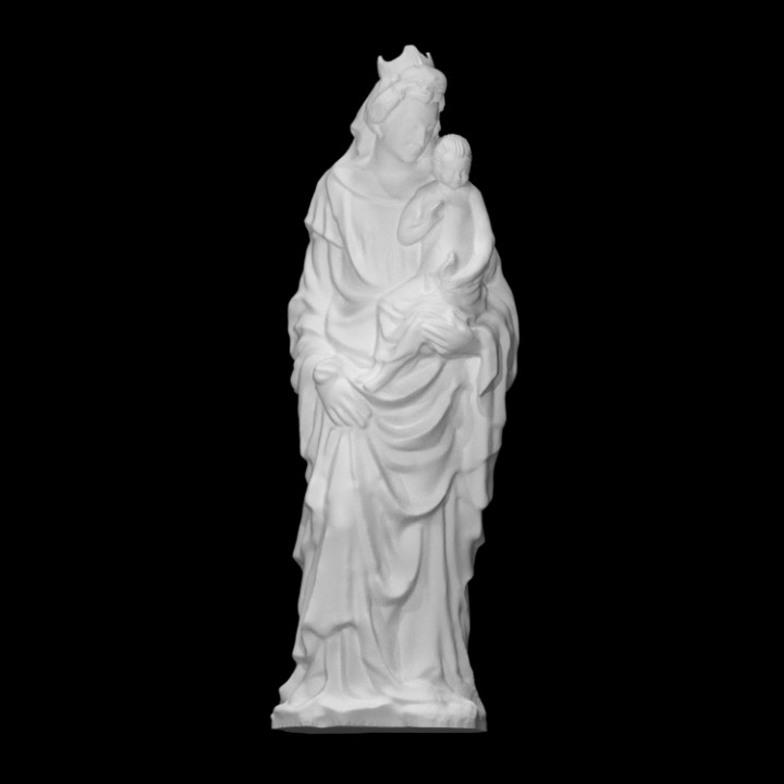 Madone enfant analyse bébé figure Jésus mère sculpture Marie Christ terre cuite 3D print model - Mito3D