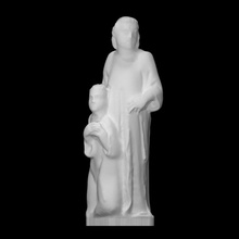 Engel Anbeter Scan Zahl Skulptur Statue Anbetung Marmor religiös 3d print model - Mito3D