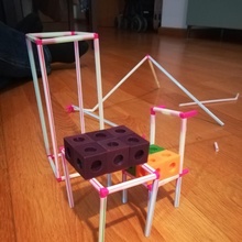 Costruzioni cannucce costruccioni Pajitas giocattoli Giochi cannuccia architetto arquitectura Pajita architettura 3d print model - Mito3D