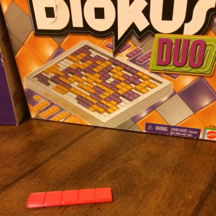 Blokus duo 1x5 borda jogos 3D print model - Mito3D