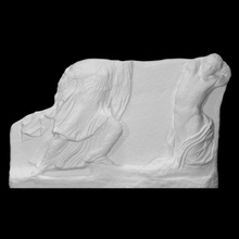 relief niobids scan sculpture statue zeus marble throne milani 3d print model - Mito3D