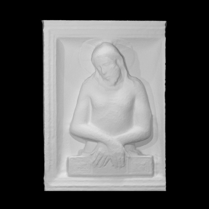 pieta Varredura escultura religioso alívio 3D print model - Mito3D