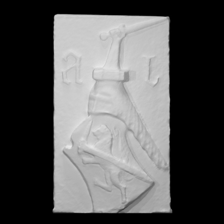 saint george horseback scan sculpture horse relief 3D print model - Mito3D