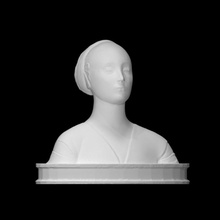 portrait battista sforza scan bust face head portrait sculpture woman marble
