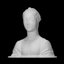 portrait lady scan bust face head sculpture woman marble 3d print model - Mito3D
