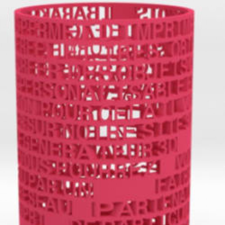maceta lápiz color personalmente 3D print model - Mito3D