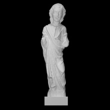 angel annunciation scan figure sculpture statue wood 3d print model - Mito3D