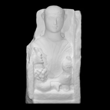 tumba alivio chico escanear Egipto escultura estatua niño caliza tom medio cuerpo 3d print model - Mito3D