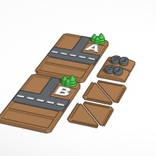 Straße 1 Base Monopol Tafel Spiele 3d print model - Mito3D