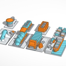 Ulaşım binalar Tekel yazı tahtası oyunlar 3d print model - Mito3D