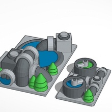 l'eau travaux bâtiments monopole planche Jeux 3d print model - Mito3D