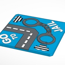 prison monopole planche Jeux 3d print model - Mito3D
