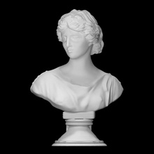 hospitalidade Varredura fracasso cara cabeça escultura mulher mármore alegoria 3d print model - Mito3D