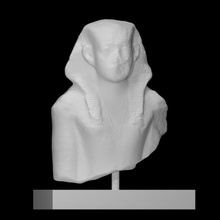 head statue king amenemhat iii scan bust face pharaoh cloth nemes 3d print model - Mito3D
