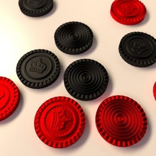 checker pezzi tavola Giochi gioco freddo pice pezzo ricambio 3d print model - Mito3D